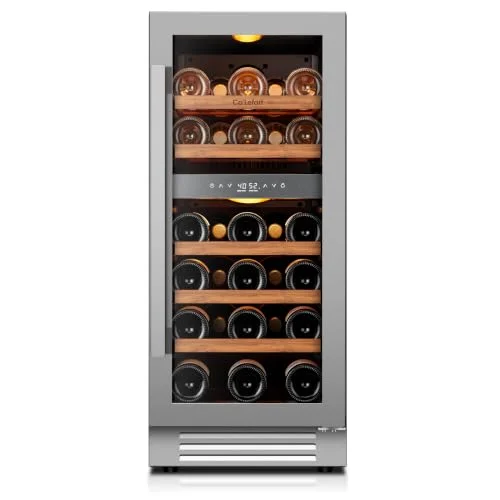 Ca'Lefort 15 inch Wine Fridge, 28-bottle dual zone wine cooler refrigerator