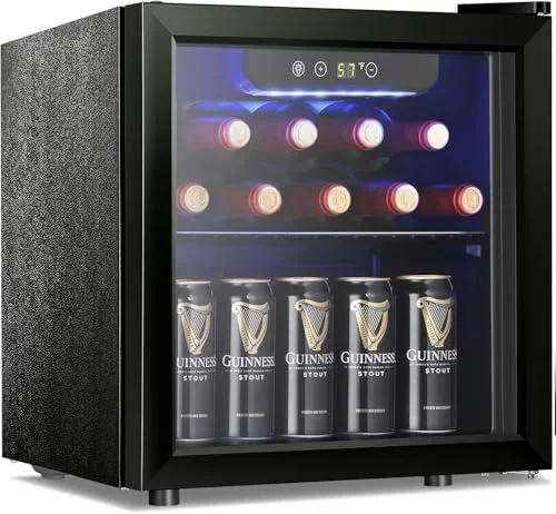 Antarctic Star 12 Bottle Wine Cooler, clear glass door counter top cellar